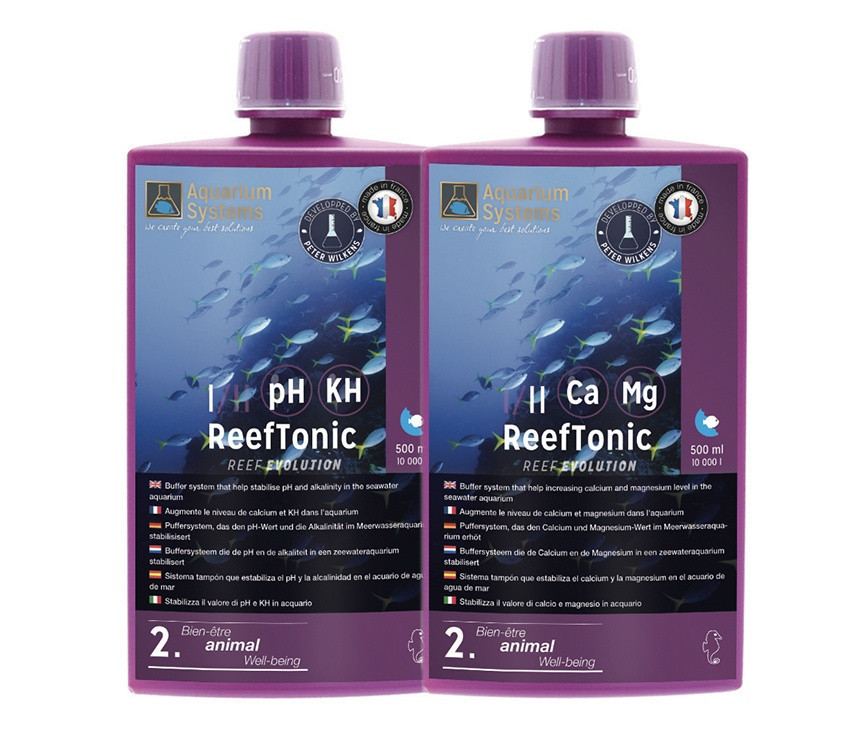 Aquarium Systems - Reef Tonic 1 & 2, 2x500ml - stabilizator pH, kH ,Ca