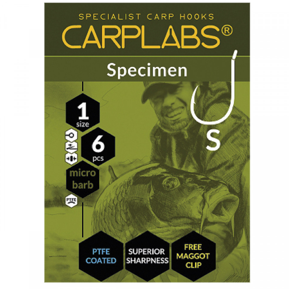 Carlig Konger Carplabs® Specimen No.4 Titanium Grey Ringed 6buc