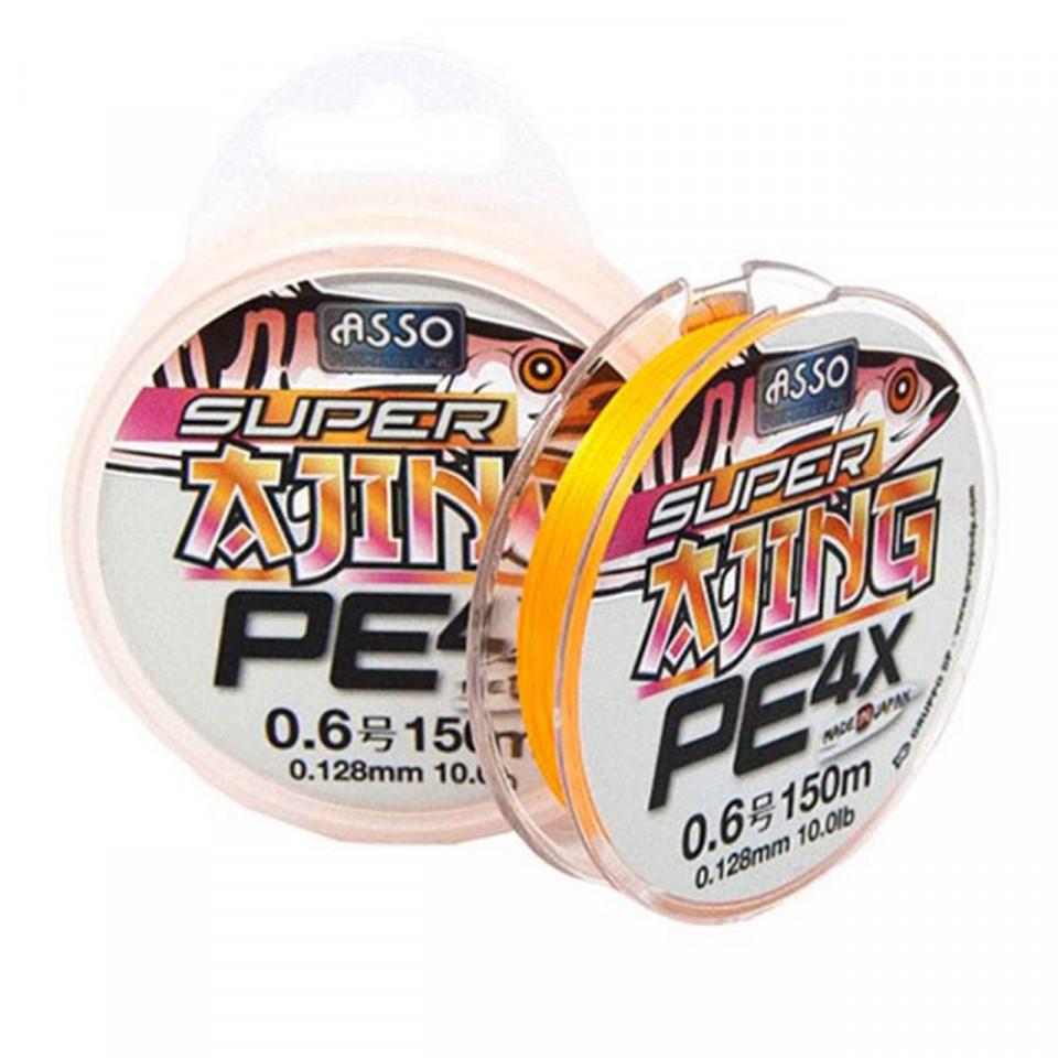 Fir Asso Super Ajing PE 4X 0.074mm 1.36kg 150m Orange