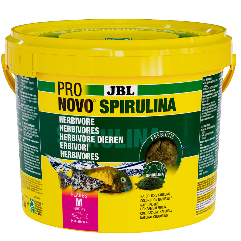 Hrana pesti acvariu JBL PRONOVO SPIRULINA FLAKES M 5.5 l