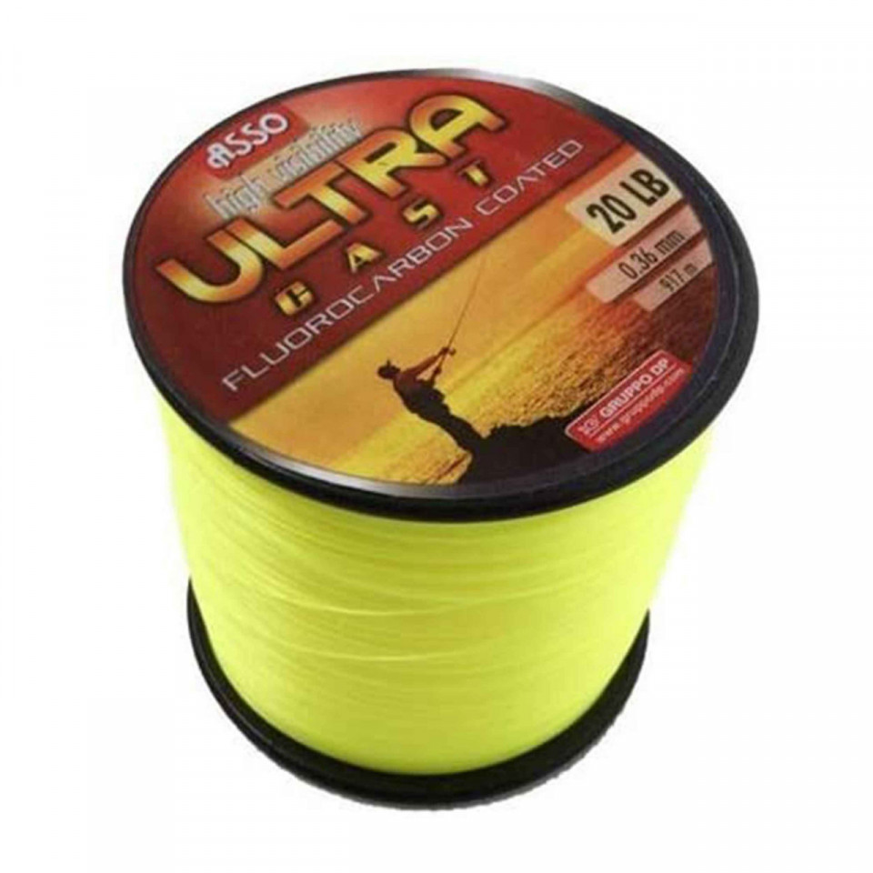 Fir Asso Ultra Cast 0.36mm 14.70kg 1000m Galben Fluo