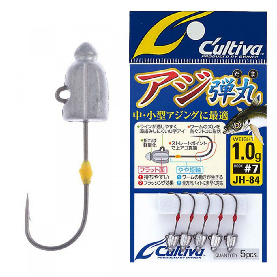 Jig Lestat Owner JH-84 No.8 0.8gr Bullet Jig Head