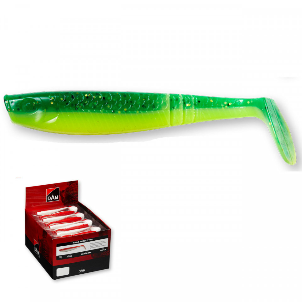 Shad DAM Paddletail 10cm UV Green/Lime