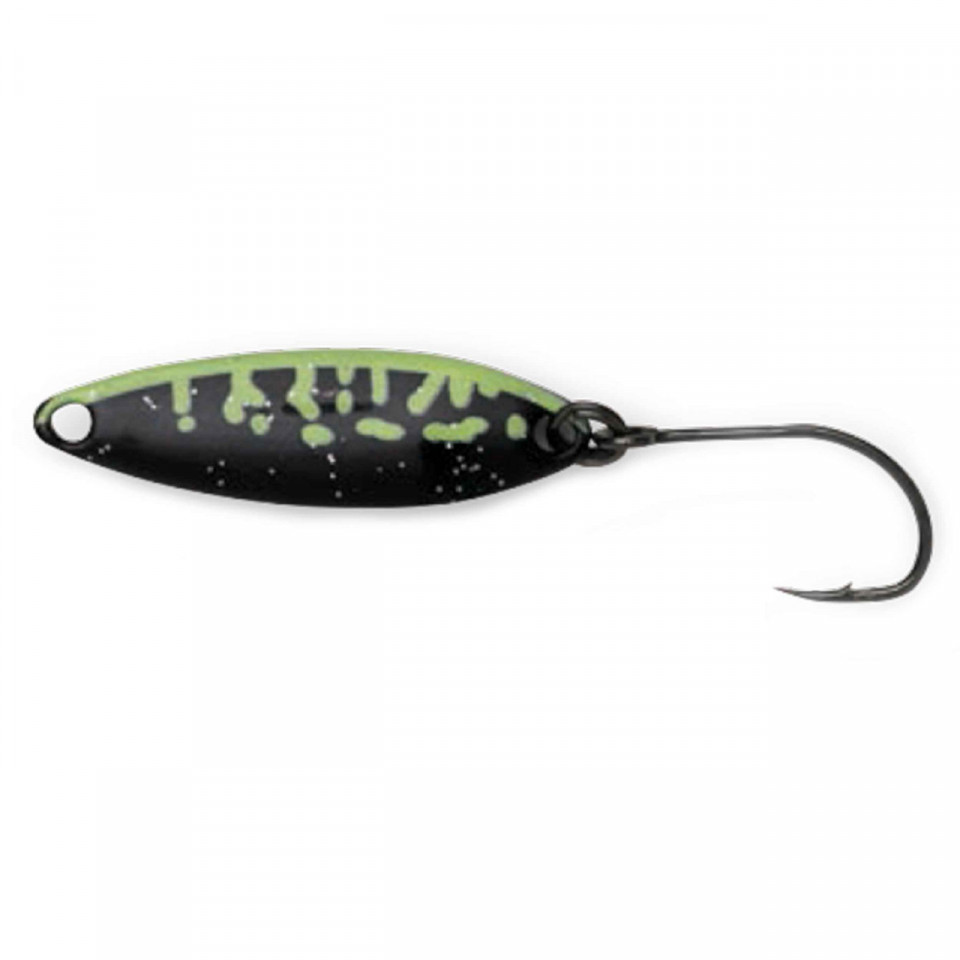 Oscilanta No.4 2.1gr 25mm DAM Effzett Pro Trout Spoon Chartreuse Black UV