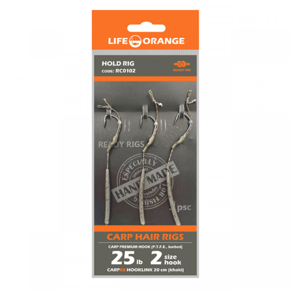 Rig Crap Orange Series 1 No.2 25Lb Crap Hair Rigs