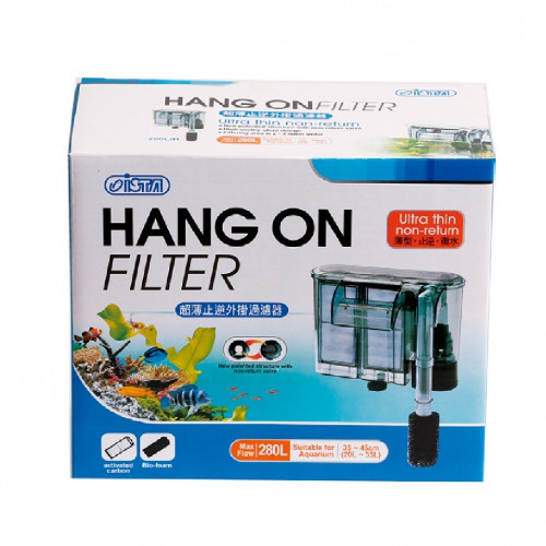 Filtru cascada ultra subtire, 180L/H,130x85x150mm,valva anti retur-Hang-On Filter