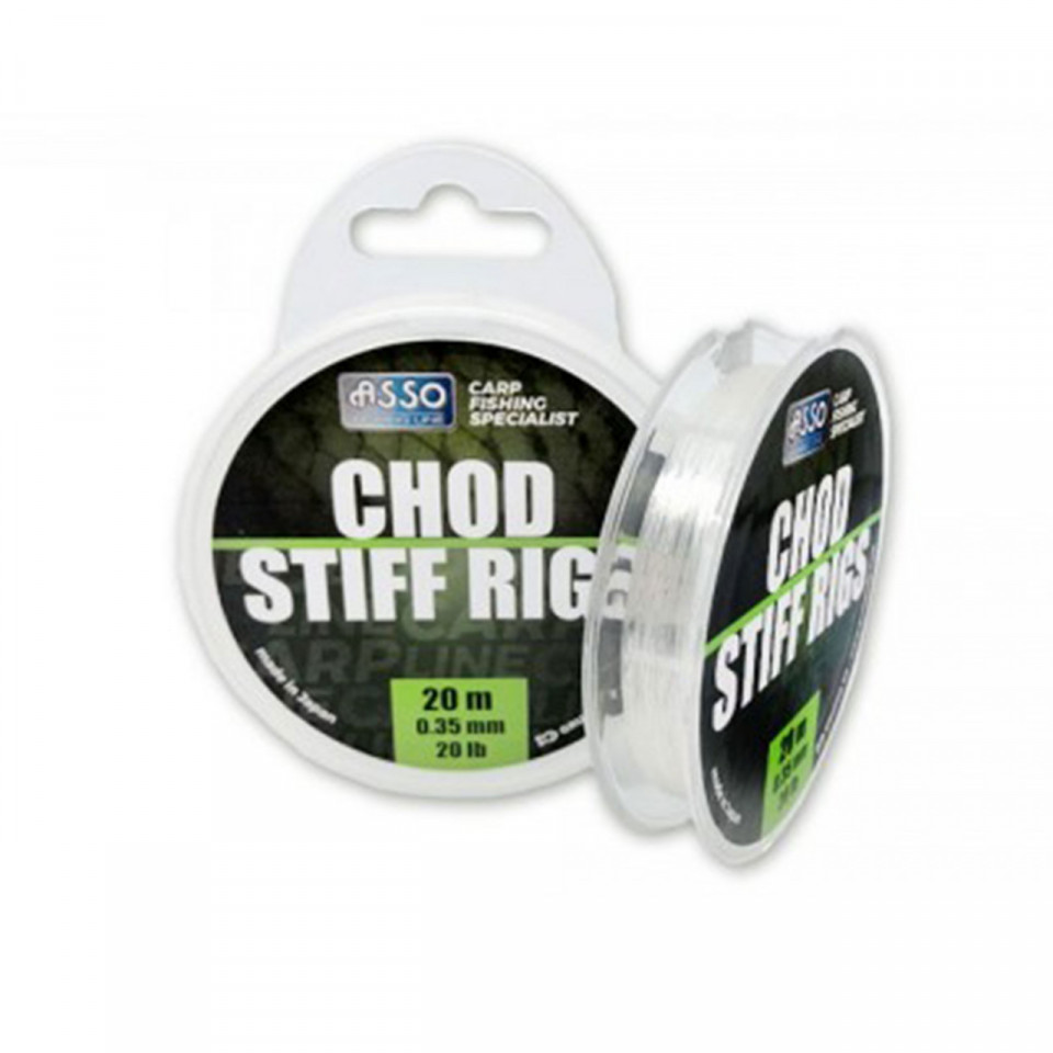 Asso Chod Stiff Rigs 20m 0.40mm 11.3kg Clear