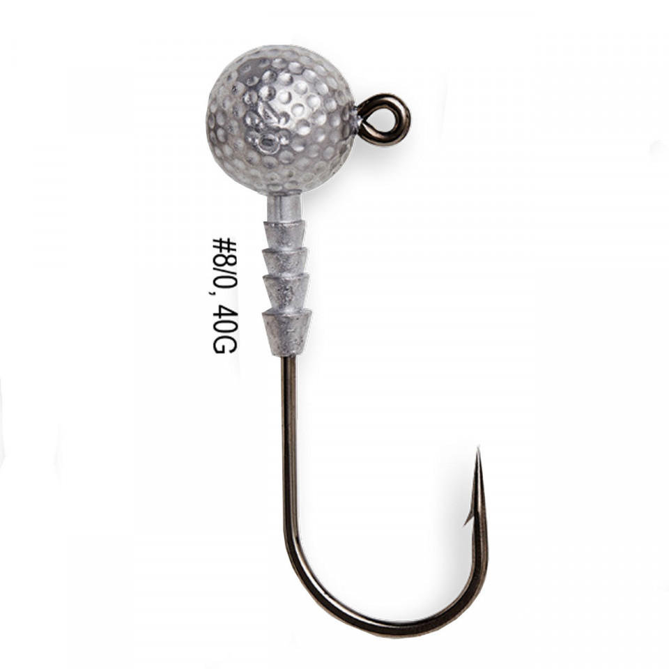 Jig Madcat Golf Ball No.8/0 40gr Jighead Natural Bulk