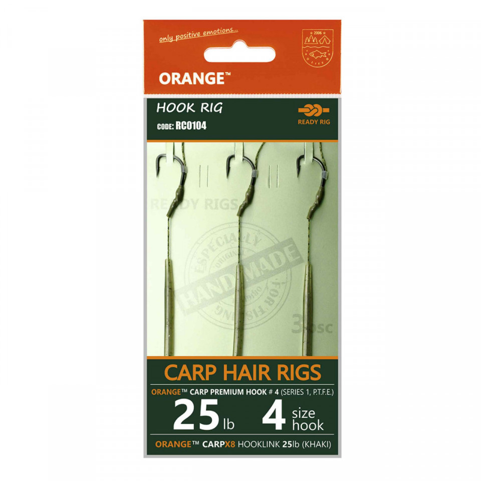 Rig Crap Orange Series 1 No.6 20Lb Crap Hair Rigs