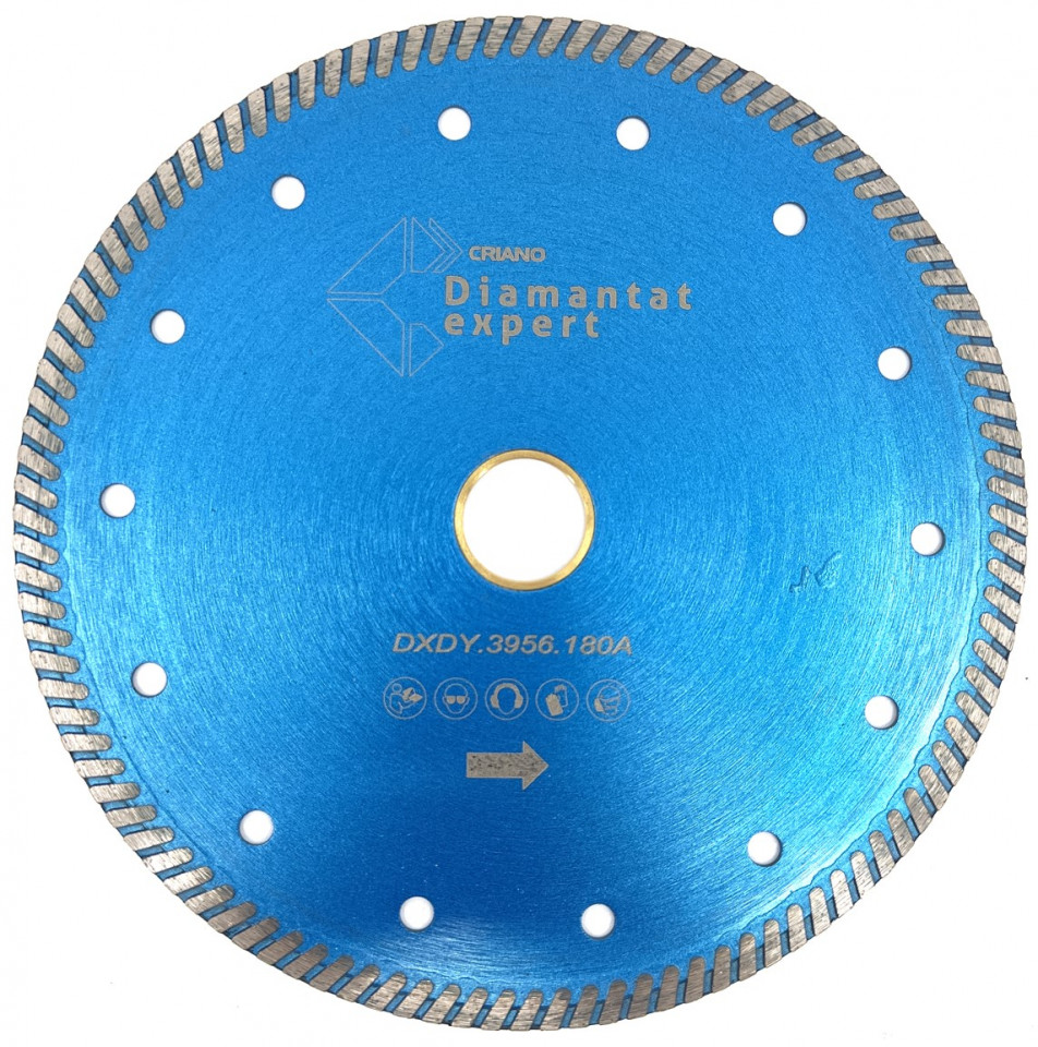 Disc DiamantatExpert pt. Gresie ft. dura portelanata, Granit – Turbo 180×25.4 (mm) Premium – DXDY.3956.180 180x25.4 imagine 2022