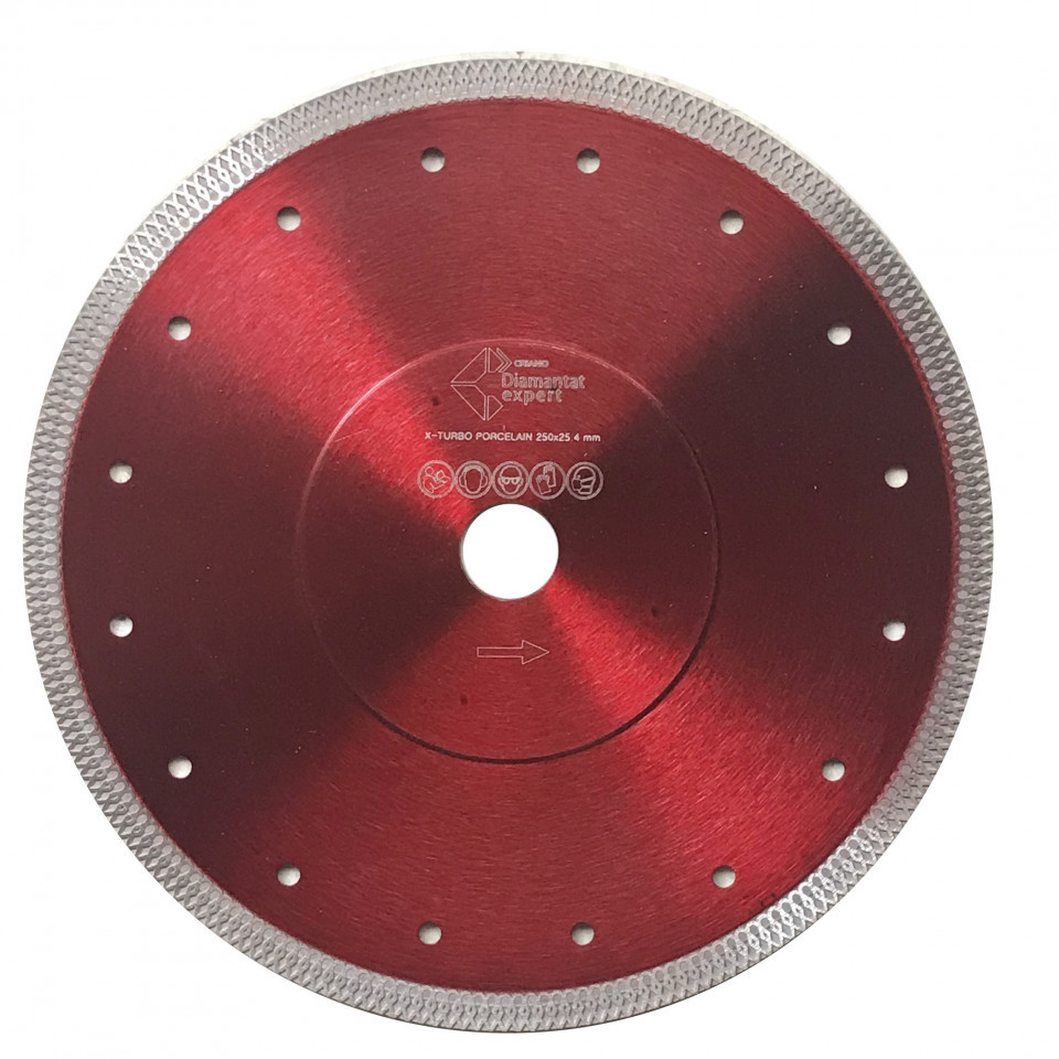 Disc DiamantatExpert pt. Portelan dur & Gresie ft. dura 250×25,4 (mm) Premium – DXDY.XTURBO.250.25 albertool imagine noua