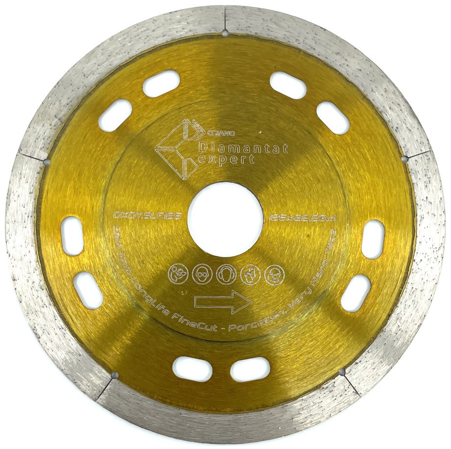 Disc DiamantatExpert pt. Taieri Extra Fine in Portelan Dur 125×22.2 (mm) Ultra Premium – DXDY.GOLDCUT.125 albertool imagine noua