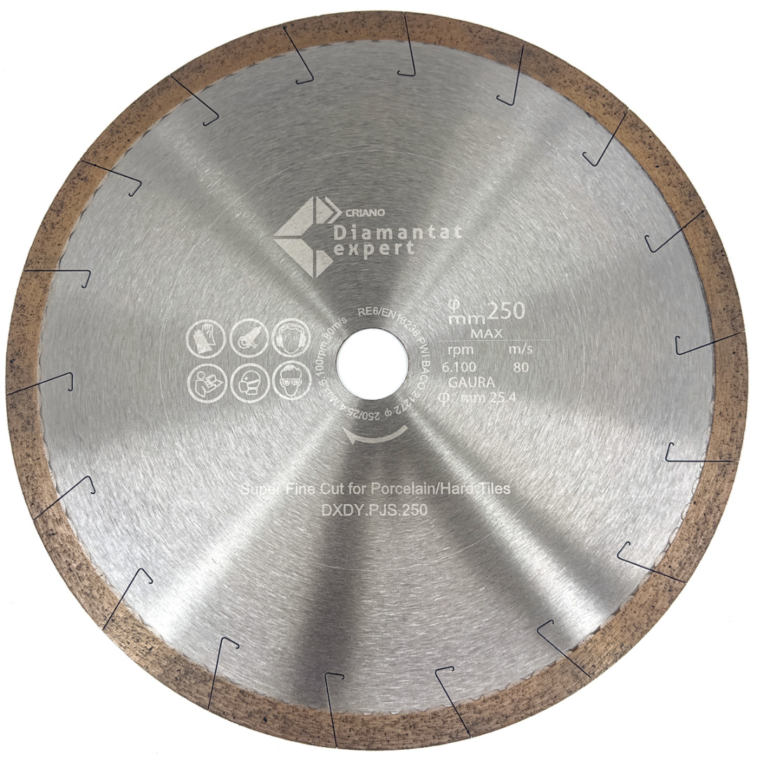 Disc diamantatexpert pt. taieri extra fine in portelan dur 250x25.4 (mm) ultra premium - dxdy.pjs.250.25