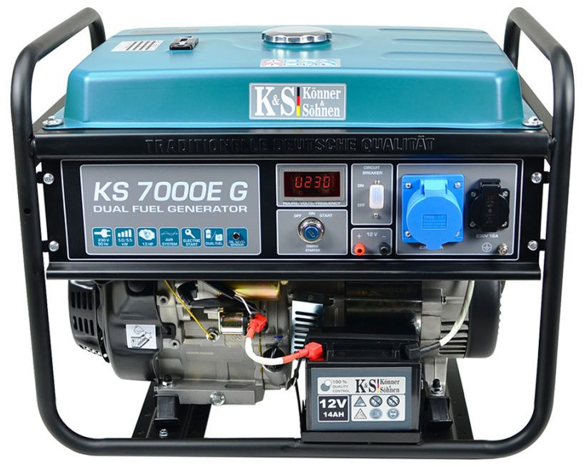 Generator de curent 5.5 kW HIBRID (GPL + Benzina) – Konner & Sohnen – KS-7000E-G Konner & Sohnen albertool.com