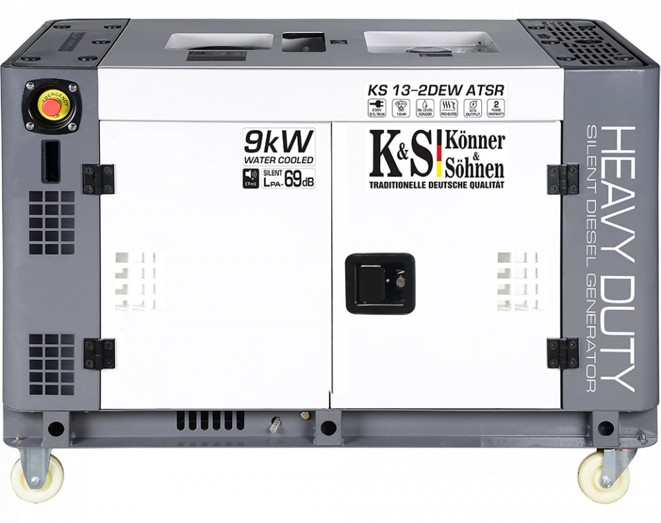Generator de curent 9 KW diesel – Heavy Duty – insonorizat – Konner & Sohnen – KS-13-2DEW-ATSR-Silent albertool imagine noua