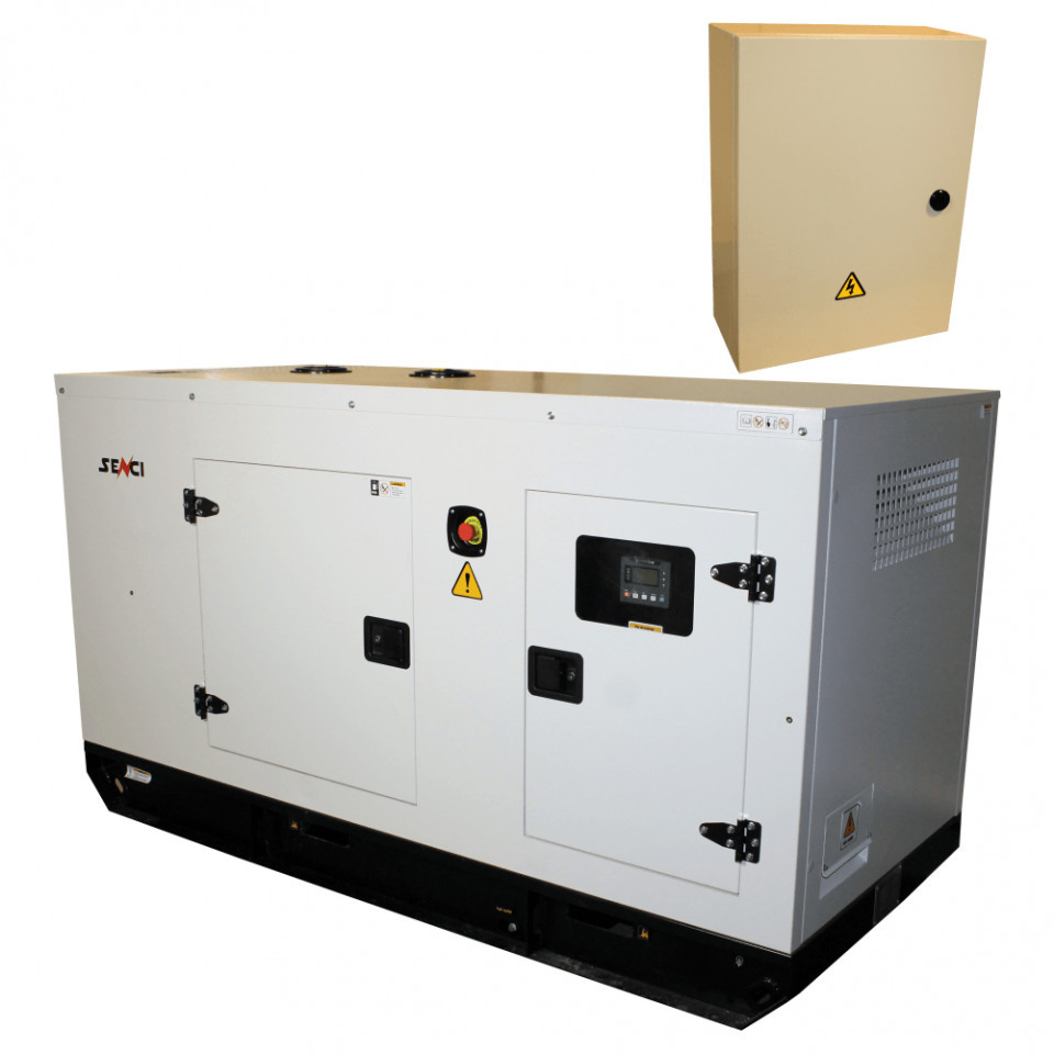 Generator de curent Insonorizat Senci SCDE 55YS-ATS, Putere max. 44 kW, 400V, AVR, ATS albertool.com poza 2022