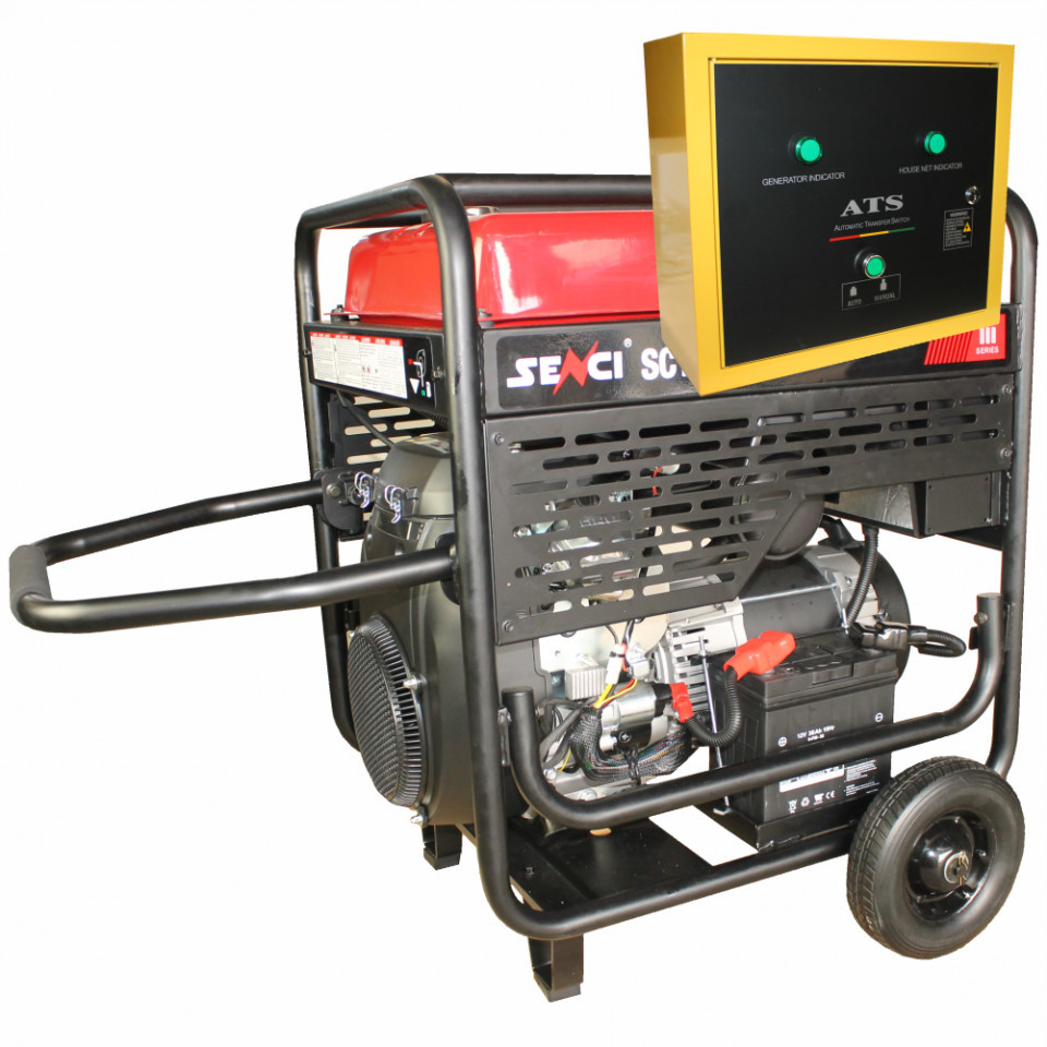 Generator de curent monofazat Senci SC-13000-EVO-ATS, Putere max. 11 kW, Panou de automatizare SENCI albertool.com
