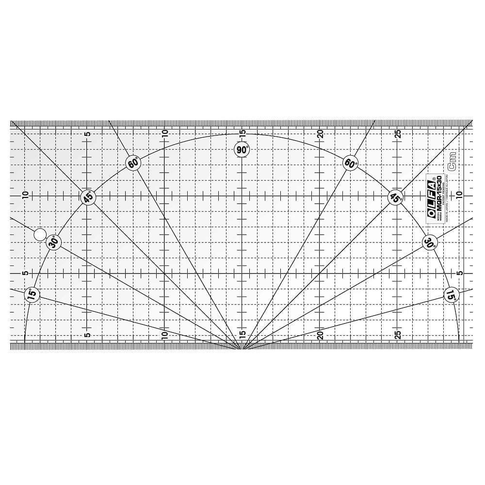 MQR 15×30 cm – rigla gradata patchwork. Olfa-Japonia 15x30