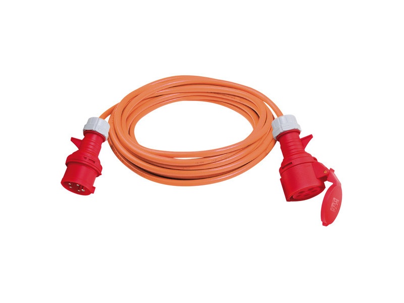 Cablu prelungitor 3 faze 25 m 400 V, 5 polul 5G2,5 cablu portocaliu