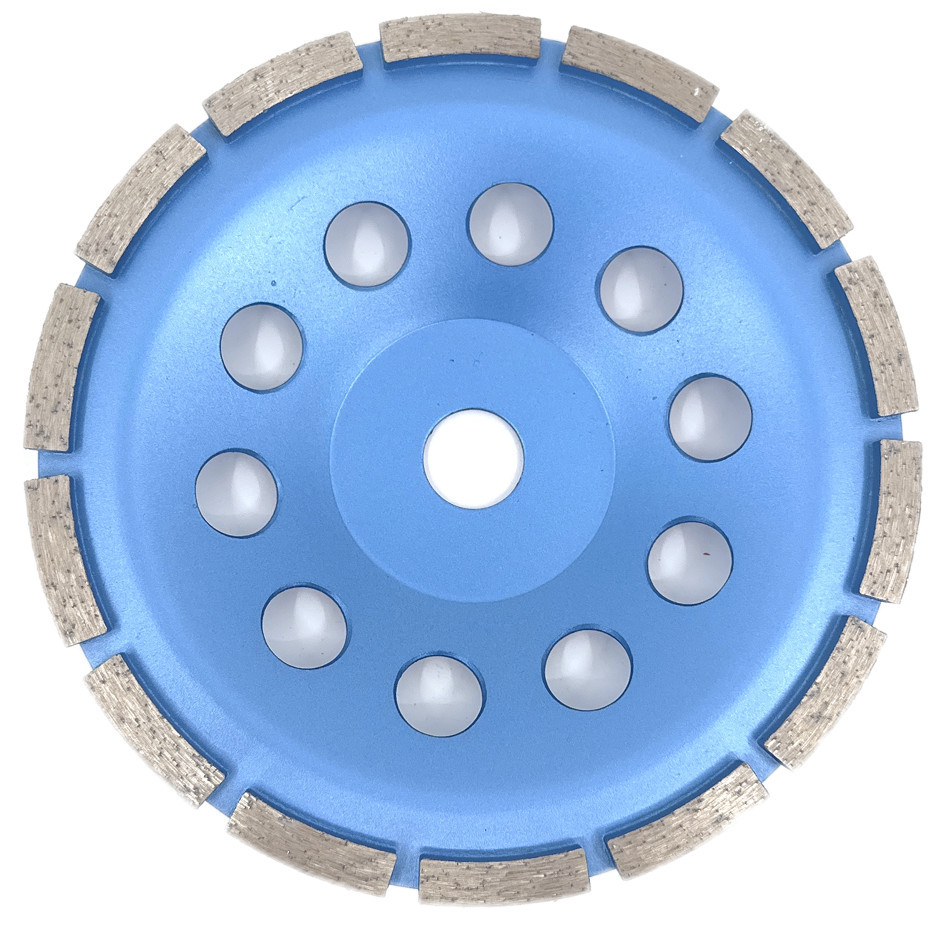 Disc cupa diamantata pentru slefuire beton/abrazive 180x22,2mm standard profesional - blueline - dxdy.blec.180