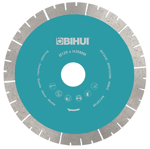 Disc Diamantat pt. Placi dure, Portelan dur, Placi ceramice 120×20.0 (mm) Premium – BIHUI-DCBS120 120x20.0