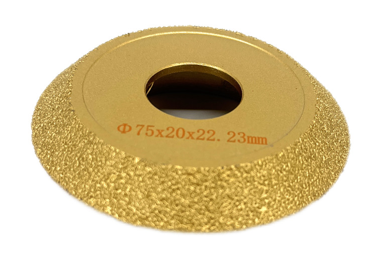 Freza diamantata pentru profilare granit, marmura, gresie, profil v, 75x22,23 #45 - dxdy.fpp.v1