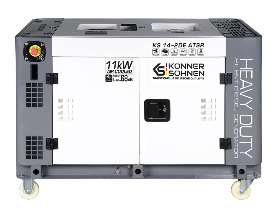 Generator de curent 11 KW diesel – Heavy Duty – insonorizat – Konner & Sohnen – KS-14-2DE-ATSR-Silent albertool.com