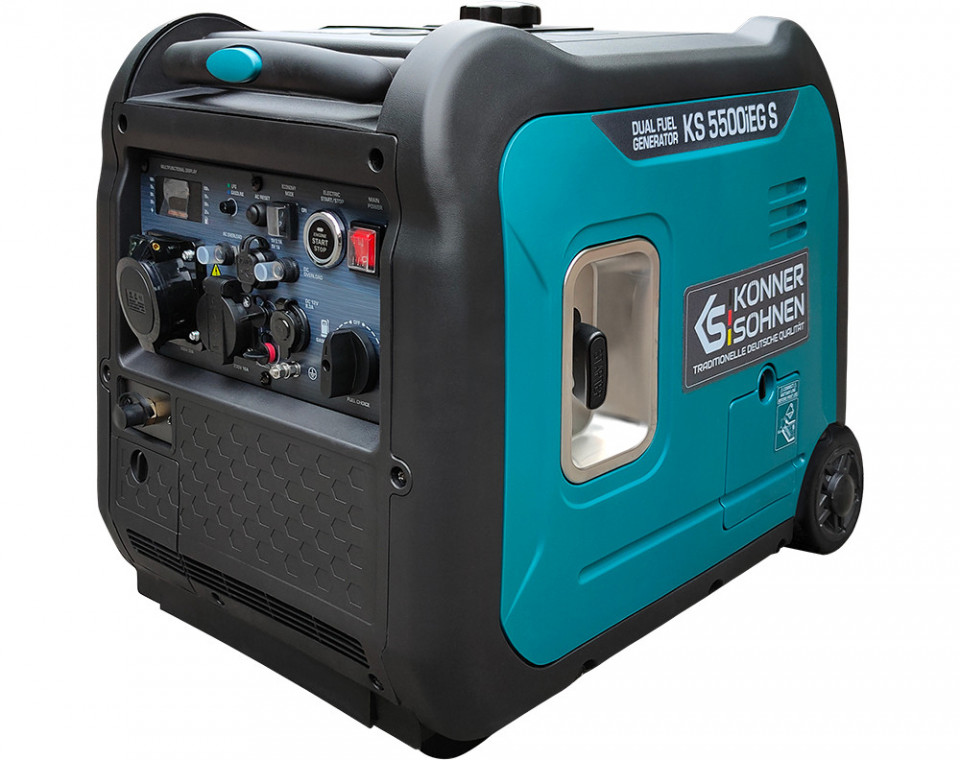 Generator de curent 5.5 kW inverter – HIBRID (GPL + benzina) – insonorizat – Konner & Sohnen – KS-5500iEG-S albertool.com poza 2022