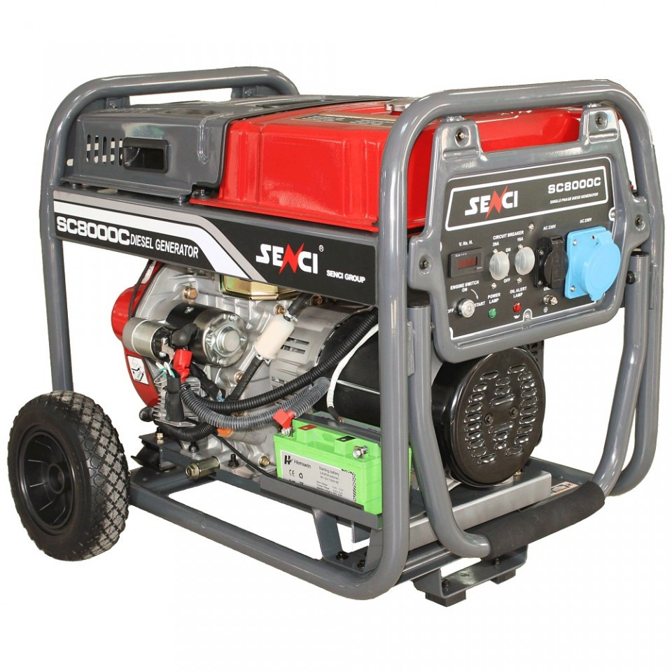 Generator de curent diesel Senci SC-8000D, Putere max. 7 kW