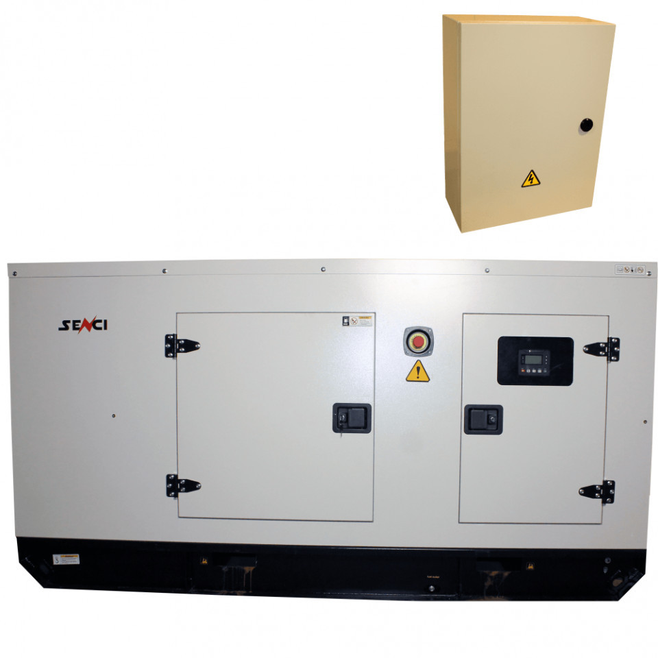 Generator de curent Insonorizat Senci SCDE 72YS-ATS, Putere max. 57 kW, 400V, AVR, ATS albertool.com