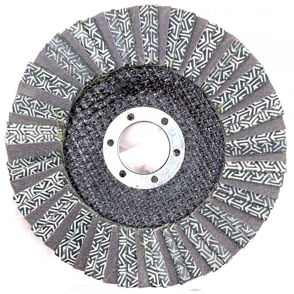 Disc lamelar pt. slefuit granit, gresie, portelan, sticla, #200 Ø115mm – DXDY.FLAP200.115 200