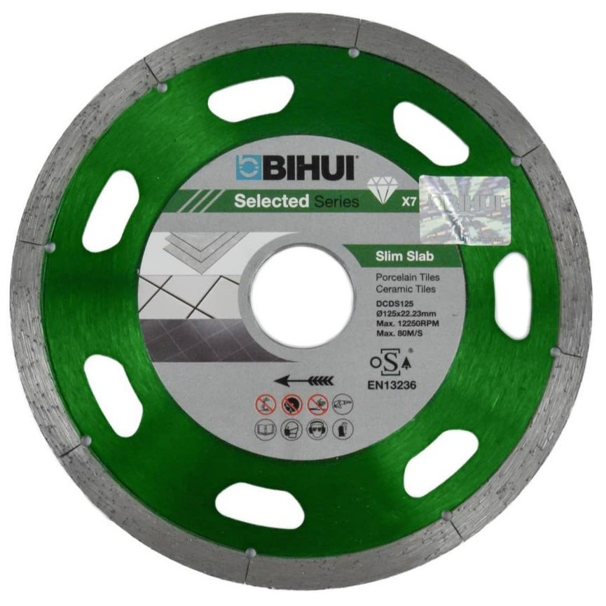 Disc Diamantat subtire pt. Portelan, Placi ceramice 125×22.2 (mm) Super Premium – BIHUI-DCDS125 125x22.2 imagine noua
