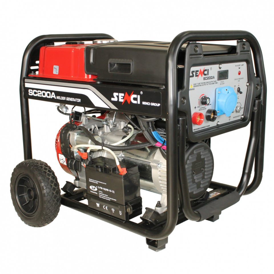 Generator curent si sudura Senci SC-200A, Putere max. 5.5 kw, 230V, AVR, motor benzina albertool imagine noua
