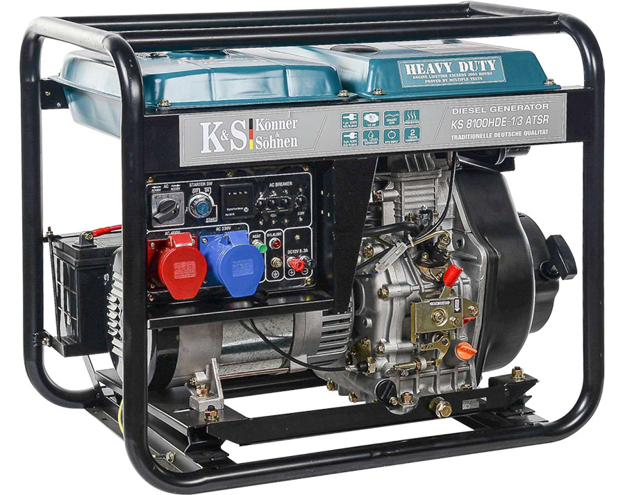 Generator de curent 6.5 kW diesel - Heavy Duty - Konner & Sohnen - KS-8100DE-1/3-HDATSR - 2 | YEO