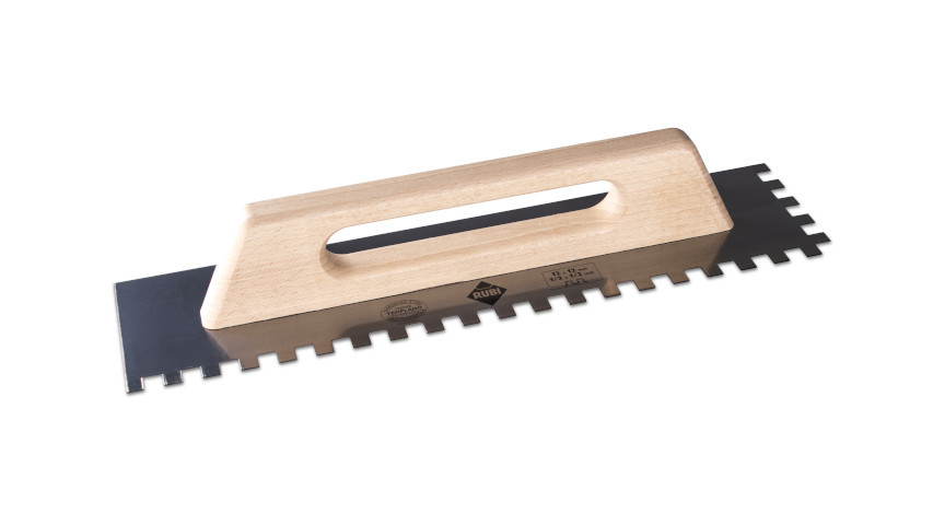Gletiera dintata cu maner din lemn 48cm, 12x12mm – RUBI-73973 12x12mm imagine 2022