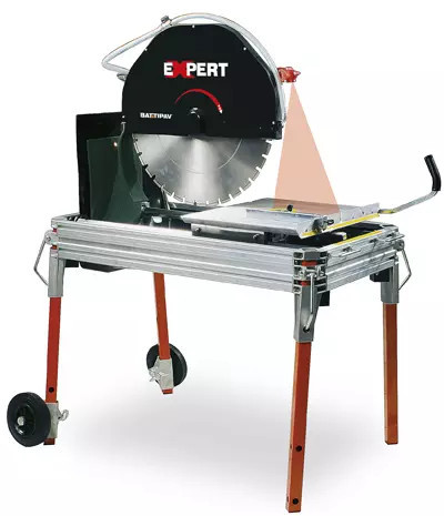 Masina de taiat materiale de constructii 75cm, 4.0kw, expert 500s cu laser si roti - battipav-9501