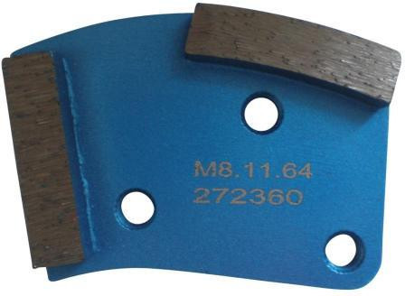 Placa cu segmenti diamantati pt. slefuire pardoseli – segment fin (albastru) – # 40 – prindere M8 – DXDH.8508.11.64 albastru