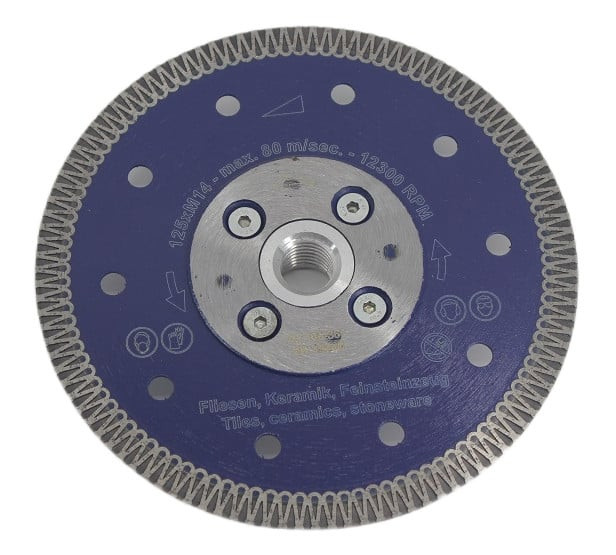 Disc DiamantatExpert pt. Ceramica dura, portelan, gresie 125xM14 (mm) Super Premium – DXDH.3901.125.M14 125xM14