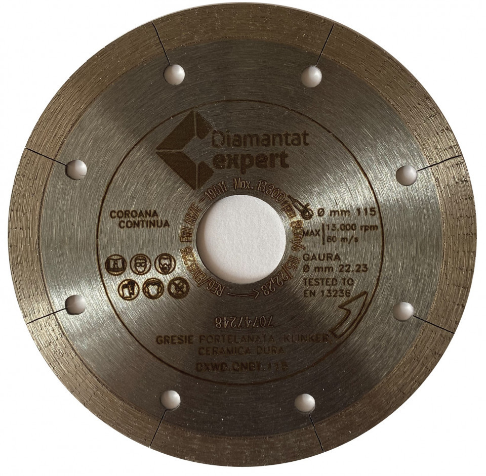 Disc DiamantatExpert pt. Portelan dur, ceramica dura – Ultra Long Life 125×22.2 (mm) Ultra Premium – DXWD.QNBT.125 125x22.2