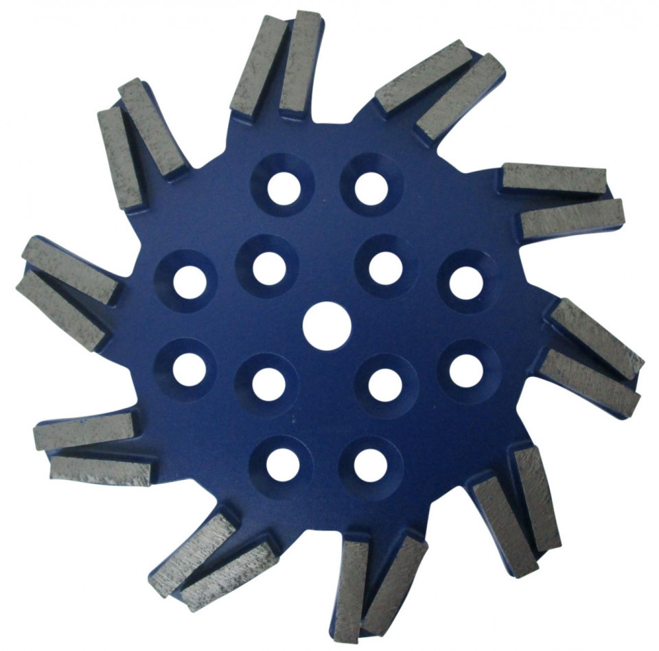 Disc stea cu segmenti diamantati pt. slefuire pardoseli – segment dur – Albastru – 250 mm – prindere 19mm – DXDH.8501.250.11.23 19mm
