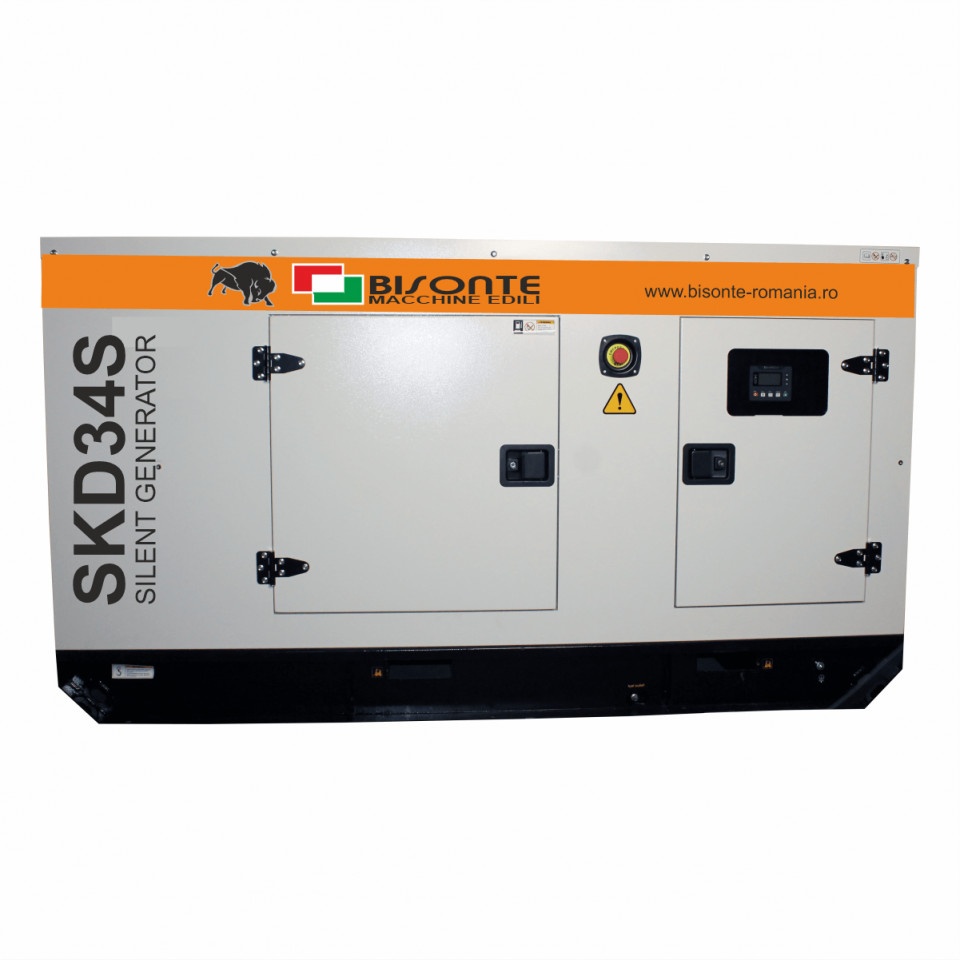 Generator insonorizat Bisonte SKD34S ATS, Putere max. 34 kVA, 400V, AVR, motor Diesel