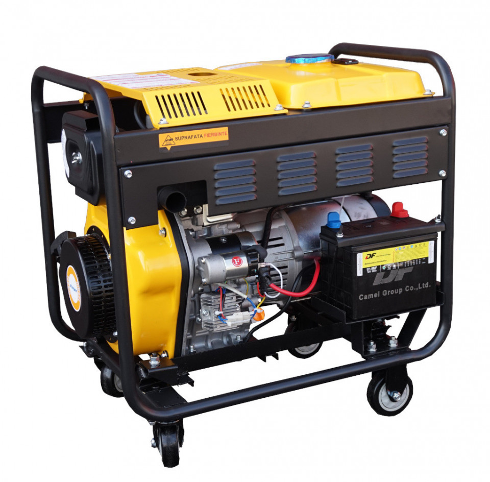 Stager YDE6500E Generator open frame 4.5kW, monofazat, diesel, pornire la cheie