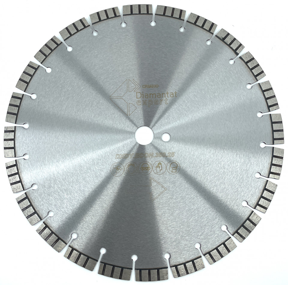 Disc DiamantatExpert pt. Beton armat – Turbo Laser 350mm Premium – DXDY.PCON.350.25 de la albertool imagine noua