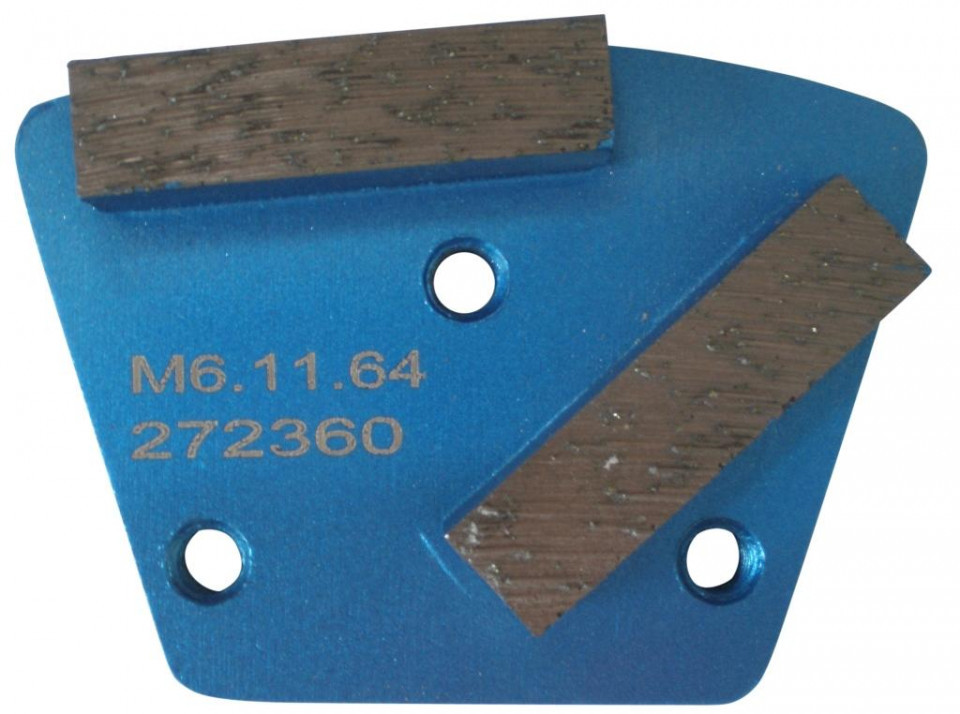 Placa cu segmenti diamantati pt. slefuire pardoseli – segment fin (albastru) # 16 – prindere M6 – DXDH.8506.11.61 Albastru