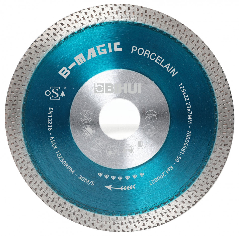 Disc Diamantat pt. Portelan dur, Placi ceramice 125×22.2 (mm) Super Premium – BIHUI-DCDW125 125x22.2 imagine noua