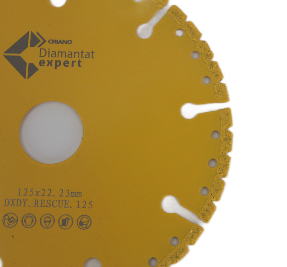 Disc DiamantatExpert pt. Descarcerare - Metal / Universal 125x22.2 (mm) Premium - DXDY.RESCUE.125