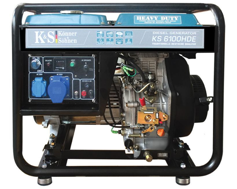 Generator de curent 5.5 kW diesel – Heavy Duty – Konner & Sohnen – KS-6100DE-HD albertool imagine noua