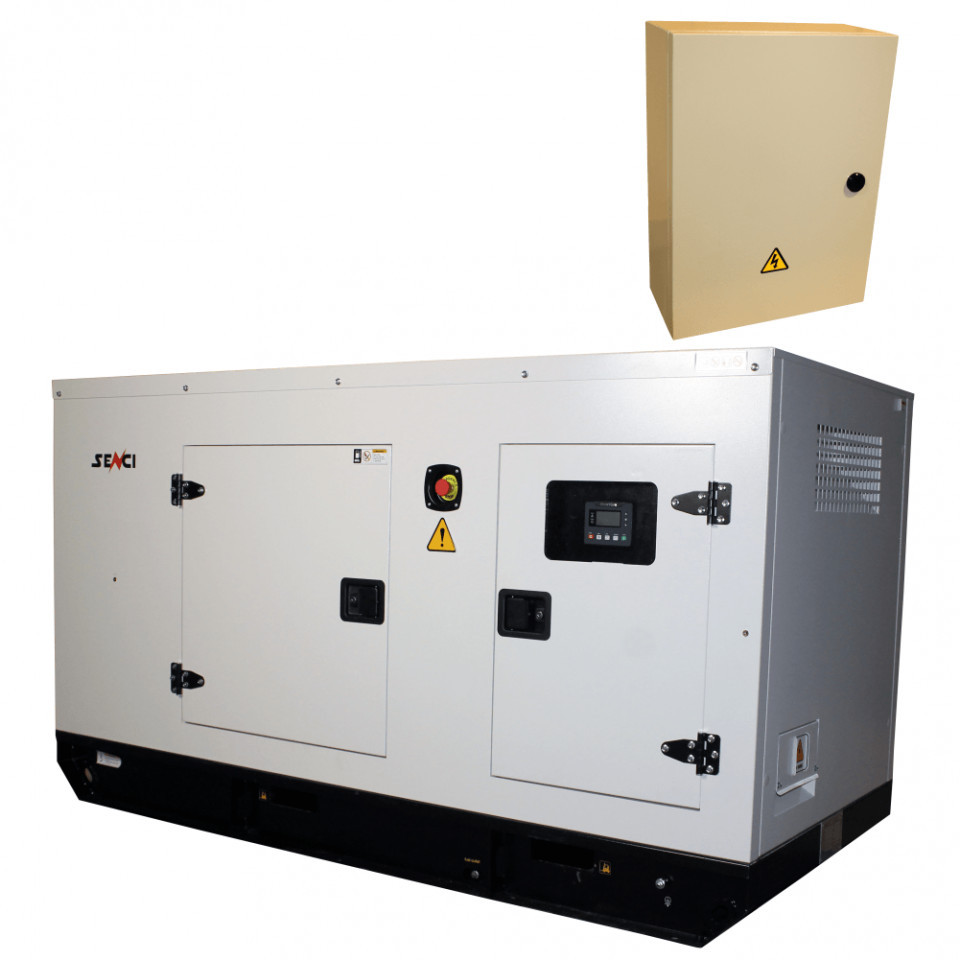Generator de curent Insonorizat Senci SCDE 34YS-ATS, Putere max. 27 kW, 400V, AVR, ATS albertool.com