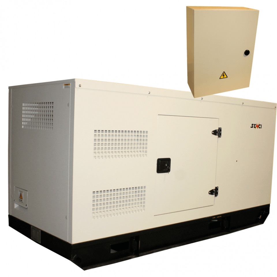 Generator insonorizat SCDE 97i-YS-ATS, Putere max. 97 kVA, 400V, AVR, motor Diesel