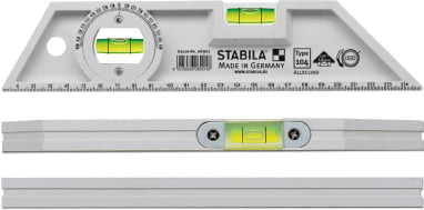 104 Allround nivela din plastic cu 2 bule si deschiderea principalelor unghiuri